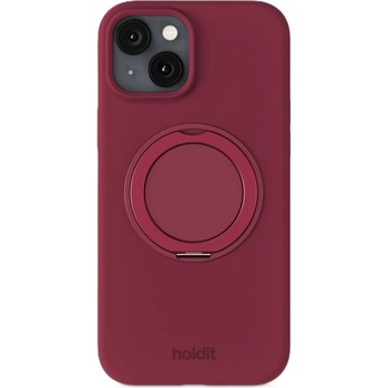 Holdit Гръб Holdit Silicone MagSafe Stand за iPhone 15 - Red Velvet