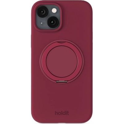 Holdit Гръб Holdit Silicone MagSafe Stand за iPhone 15 - Red Velvet