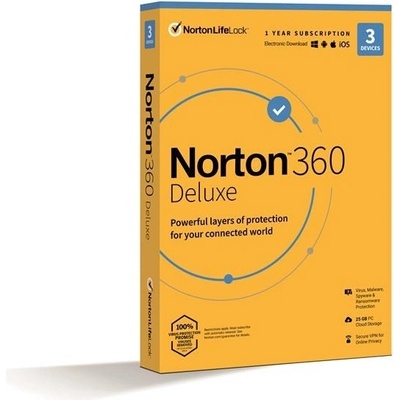 SYMANTEC NORTON 360 DELUXE 25GB 1 lic. 3 lic. 12 mes.