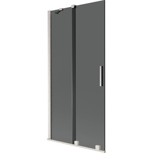 Mexen Velar вана преграда 2-крилна плъзгаща 90 x 150 cm, графит, четкан никел - 896-090-000-41-97 (896-090-000-41-97)