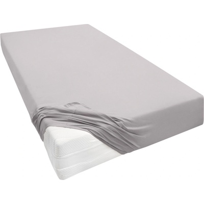 Biberna napínacia plachta sivá 90-100x200-220