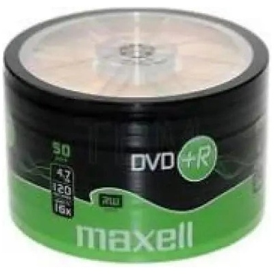 Maxell DVD+R MAXELL, 4, 7 GB, 16x, 50 бр (ML-DDVD-PLUSR4.7-50-SH)