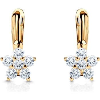 SAVICKI Обеци savicki: жълто злато, циркони