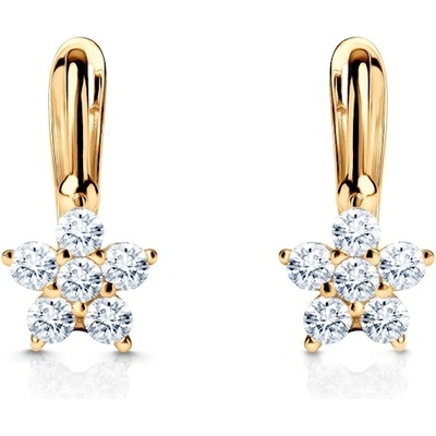 SAVICKI Обеци savicki: жълто злато, циркони