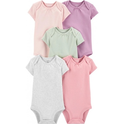 CARTER'S Body krátký rukáv Monochromatic holka 5ks