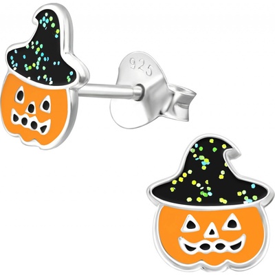 Majya stříbrné náušnice PUMPKIN in hat 10718