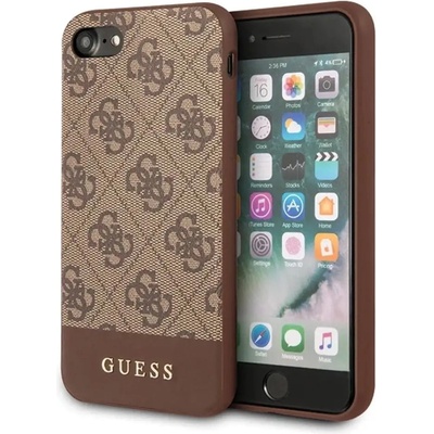 GUESS Калъф Guess 4G Stripe Collection за iPhone 7 / 8 / SE 2020 / SE 2022 - кафяв (3700740471319)