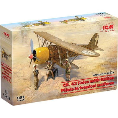 ICM Fiat CR.42 Falco with Italian Pilots in tropical uniform 1:32