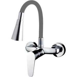 Cascada Месингов стенен смесител Cascada Flexible Grey с гъвкаво тяло (3529181)