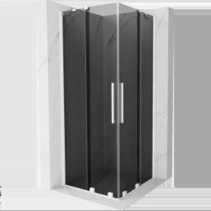 Mexen Velar Duo плъзгаща се душ кабина 100 x 100 см, графит, бяло - 871-100-100-42-20 (871-100-100-42-20)