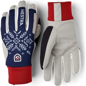 Hestra Дамски ръкавици Hestra Women's XC Primaloft 5 Finger Gloves - Dark Navy Print - размер 7 (EU) (202-4285-0413)