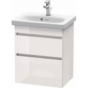 Duravit DuraStyle - Шкафче за умивалник „Compact, 61x50x37 см, 2 чекмеджета, лъскаво бяло DS640302222 (DS640302222)