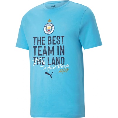 Puma Manchester City Champions 2023 tričko modré detské