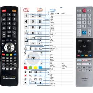 GENERAL TOSHIBA CT-8567 - съвместимо дистанционно управление на марката General (CT-8567) Дистанционно