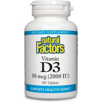 Natural Factors Витамин D3 2000 IU 90 таблетки | Natural Factors (1052 NF A)
