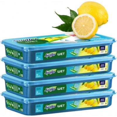 Swiffer vlhčené ubrousky na podlahy v citrónové lázni, 12 ks – Zbozi.Blesk.cz