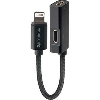 4smarts Lightning to 2x Lightning Audio Splitter SoundSplit - Lightning адаптер към 2x Lightning изхода (6см) (черен) (4S468600)