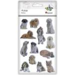 TITANUM Stickers convex soft dogs mix 13pcs
