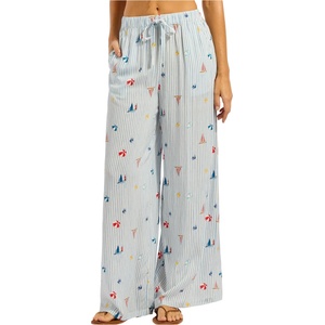 Seafolly Дамски ежедневен панталон Seafolly Beach Club Wide Leg Pant Casual trousers - Powder Blue - размер XS (107-4465-0111)