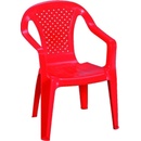 Ipea dětská plastová židlička červená