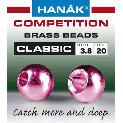 HANÁK Competition Klasické mosazné hlavičky Metallic růžové 3,2mm