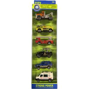 RAYA TOYS Детски комплект Raya Toys - Превозни средства, 6 броя (508125052)