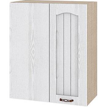 Image 1 of ИРИМ Горен ъглов кухненски шкаф Сити МФ-Бяло фладер-04-67 ляв 60 см