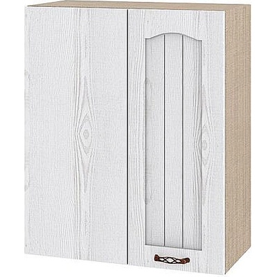 ИРИМ Горен ъглов кухненски шкаф Сити МФ-Бяло фладер-04-67 ляв 60 см