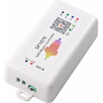 Ledshopik Hudební bluetooth ovladač digitálních RGB pásků - SP107E, 960 pixelů, 5-24V
