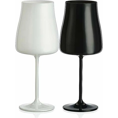 Crystalex Sklenice na víno Black White 2 x 400 ml