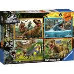 Ravensburger Детски пъзел Ravensburger от 4 x 100 части - Джурасик свят (5619) - baby