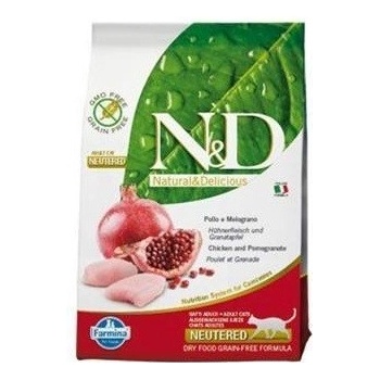 N&D Grain Free CAT Neutered Chicken&Pomegranate 1,5 kg