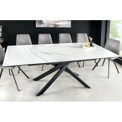 Bighome ALPINE 160-200 cm keramický mramorový vzhľad biely