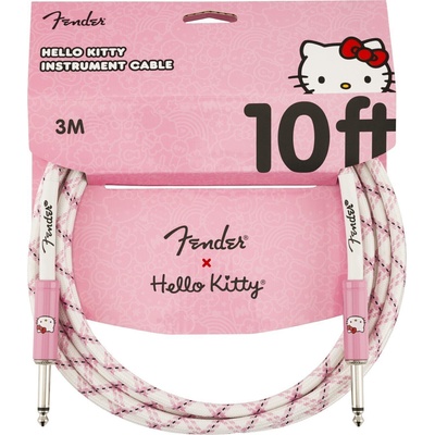 Fender Hello Kitty White/Pink Woven 3 m Директен - Директен Инструментален кабел (0990818123)