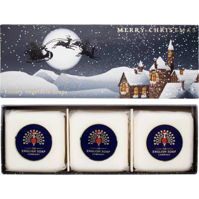 English Soap Company Winter Village sada tuhých mýdel 3 x 100 g