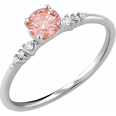 Eppi Zásnubní prsten s certifikovaným fancy pink lab grown diamantem Amity RE46276