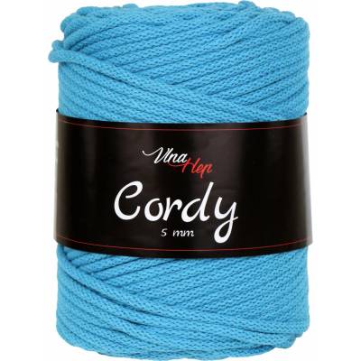 Vlna-hep Cordy šňůry 5mm - 8127 tyrkysová