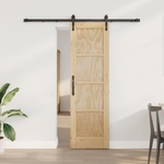 vidaXL Преплъзваща се врата ORKDAL 61 x 198, 5 см Естествено и черно (3445557)