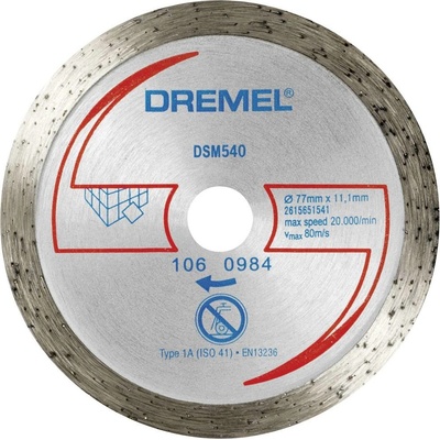 Dremel DSM540 2615S540JB diamantový řezný kotouč 77 mm 1 ks obklady, cihla, mramor, Porcelán, keramika