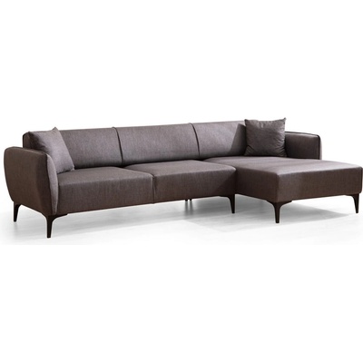 Hanah Home Тъмно сив ъглов диван , десен ъгъл Belissimo - Balcab Home (560ARE1802)