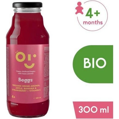 Beggs BIO Nápoj arónie jablko banán & jahoda 300ml