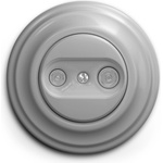 Reblig - ретро абонатна розетка TV+R (проходна) с рамка, сива (RG0052I)