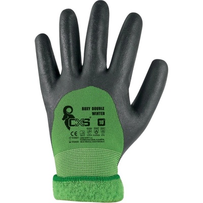 CANIS SAFETY a. s Cxs double roxy winter / Зимни ръкавици, потопени в нитрил - зелени/черни 10 (370001151010)