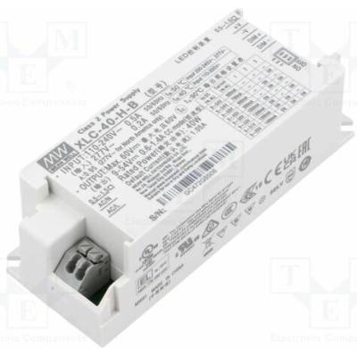 MEAN WELL XLC-40-H-B Napájecí zdroj: spínaný; LED; 40W; 9÷54VDC; 600mA÷1,4A; 100÷305VAC
