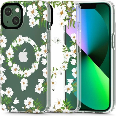 Púzdro Tech-Protect Magmood MagSafe iPhone 13 mini, white daisy