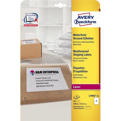 Avery Zweckform 25 listů, A4, bílé L7996-25