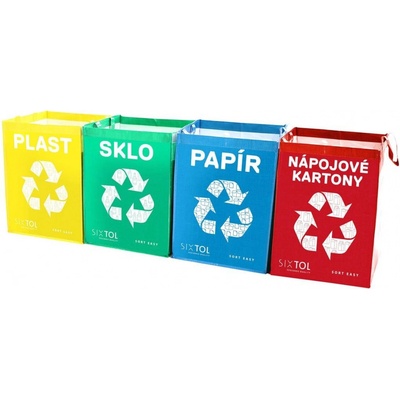 Sixtol Sort Easy 4 CARTON 4 x 36 l / Tašky na triedený odpad 4 ks SX4202