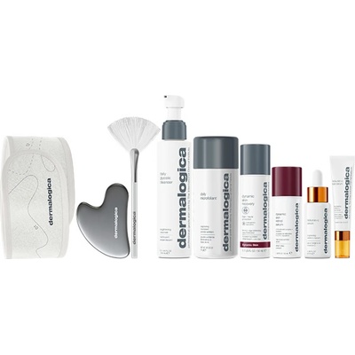 Dermalogica Комплектът Expertise Kit Dermalogica: Ежедневен микрофолиант Ексфолираща Ексфолираща пудра 74 g + Biolumin-C Озаряващ Серум за очи 15 ml + Biolumin-C Витамин C Изсветляващ Серум За лице 30 ml + Dynamic Skin Ретинол Против бръчки Серум За лице