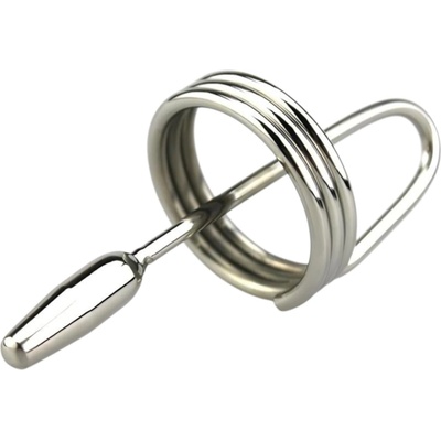 DeepRing - метален дилататор за пръстен, 9 см (сребърен)