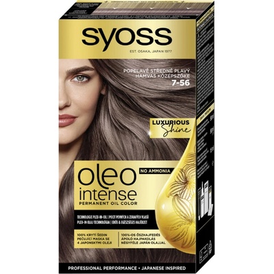 Syoss Oleo Intense farba na vlasy 7-56 Popolavo stredne plavý 50 ml